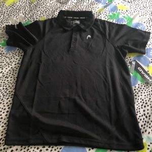 Head boys black polo large NWT